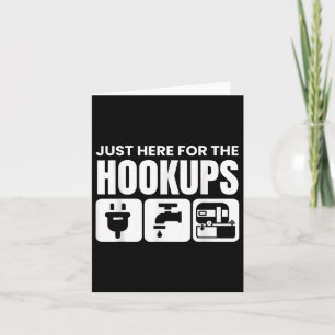 Camping Rv Caravan Motorhome Just Here For The Hoo Card