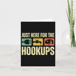 Camping Rv Caravan Motorhome Just Here For The Hoo Card