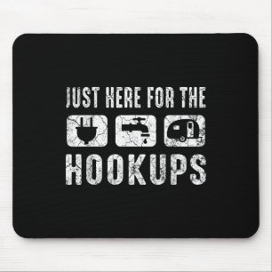 Camping Rv Caravan Motorhome Just Here For The Hoo Mouse Pad
