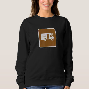 Camping RV Road Sign Trailer Weekend Camper Graphi Sweatshirt