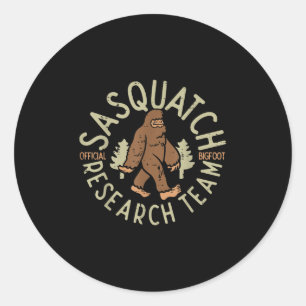 Camping Sasquatch Research Team Bigfoot Camper Men Classic Round Sticker