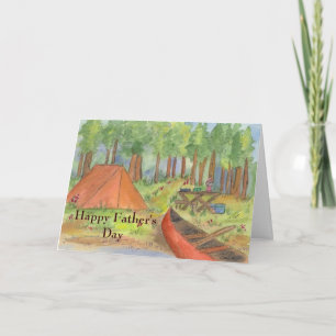 Camping Scene Happy Father's Day Card