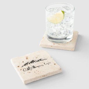 Camping Scene Stone Coaster