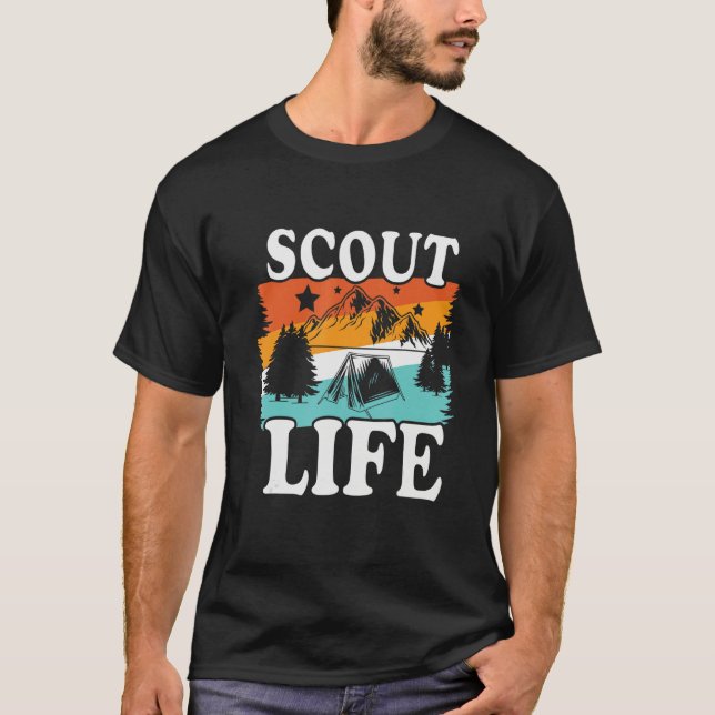 Camping Scout Life Firewood Campfire Camper Rv Car T-Shirt (Front)