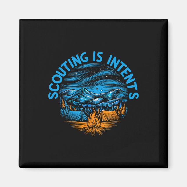 Camping Scouting Is Intents Scout Camper Camping 1 Magnet (Front)