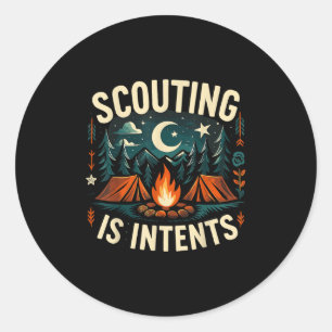 Camping Scouting Is Intents Scout Camper Classic Round Sticker