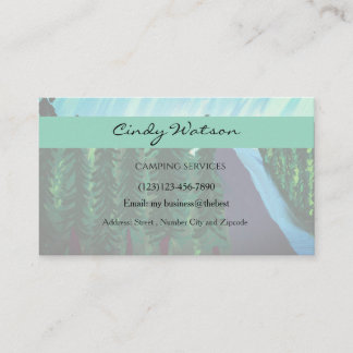 camping services editable card