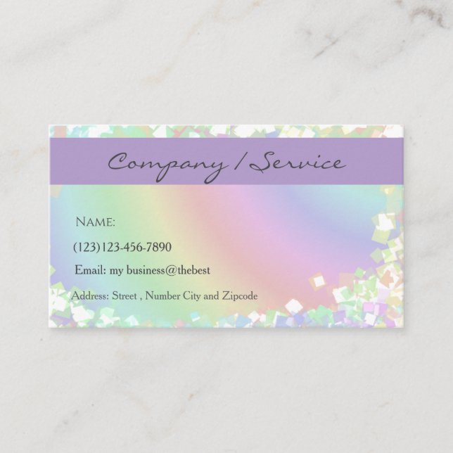 camping services editable card (Front)
