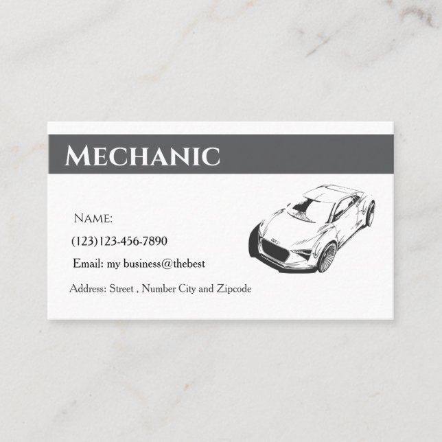 camping services editable card (Front)