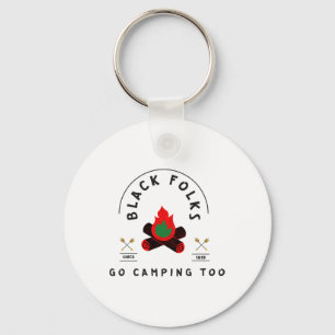 Camping Shirt African American Black Folks Go Camp Key Ring