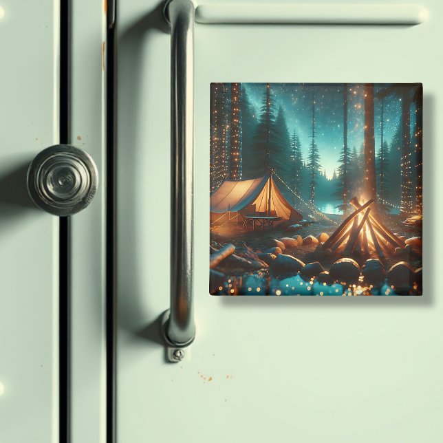 Camping Site with Pretty Lights Magnet (Creator Uploaded)