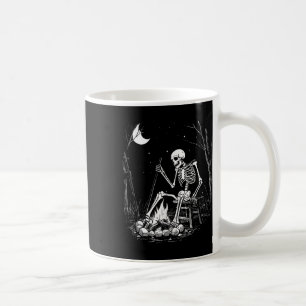 Camping Skeleton Bones Halloween Forest Campfire G Coffee Mug