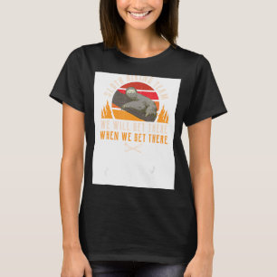 Camping Sloth Hiking Team Summer Vacation Mountain T-Shirt