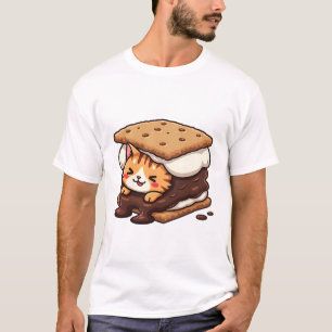 Camping S'more Cat Lover Campfire Marshmallow T-Shirt