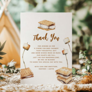 Camping S'more Fun Baby Shower Thank You Card