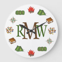 Camping S'mores Tent Fire Compass Monogram