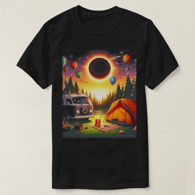 Camping Solar Eclipse My First Total Solar Eclipse T-Shirt (Design Front)