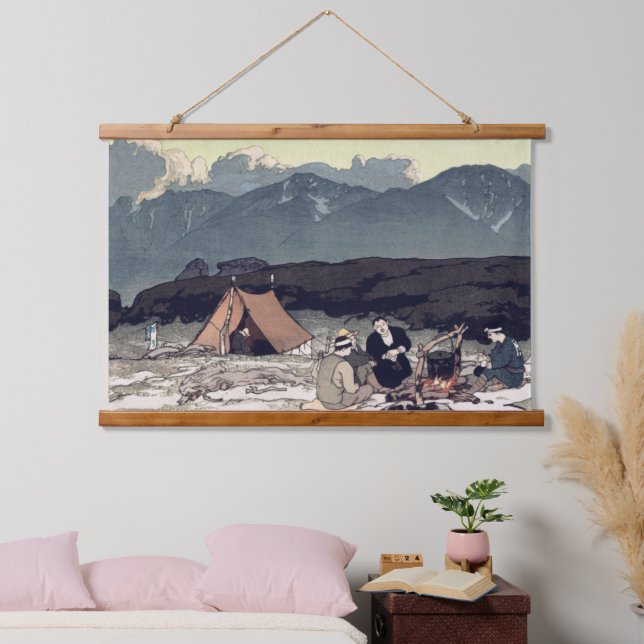 Camping Southern Japan Alps Yoshida Hiroshi 1928  Hanging Tapestry (Bedroom)