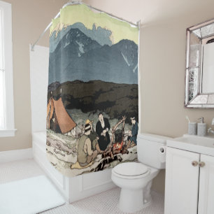Camping Southern Japan Alps Yoshida Hiroshi 1928  Shower Curtain