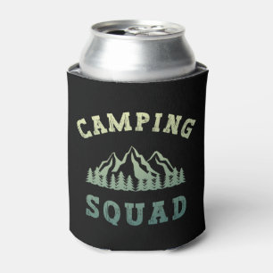Camping Squad Camping Trip Mountains Outdoors Can Cooler