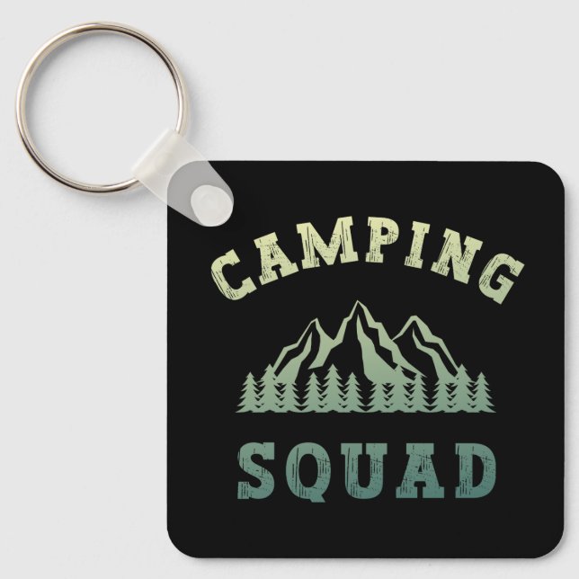 Camping Squad Camping Trip Mountains Outdoors Key Ring (Front)