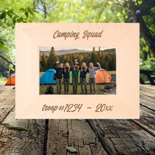Camping Squad for Girl Scout Troops Etched Frames