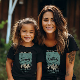 Camping squad matching family trip distressed T-Shirt