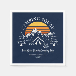 Camping Squad Matching Family Vacation Custom Napkin