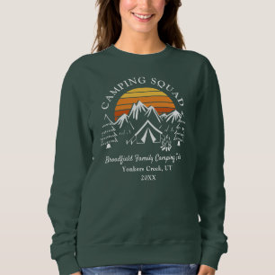 Camping Squad Retro Family Matching Mum Camp Sweatshirt
