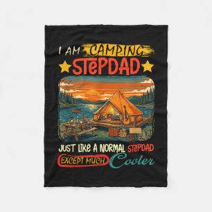 Camping stepdad definition much cooler father's fleece blanket