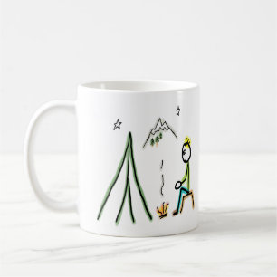 Camping Stickman Coffee Mug
