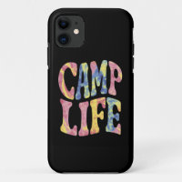 Camping Summer Girls Camp Life Tie-Die Retro