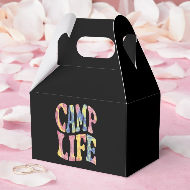 Camping Summer Girls Camp Life Tie-Die Retro  Favour Box (Wedding)