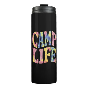 Camping Summer Girls Camp Life Tie-Die Retro  Thermal Tumbler