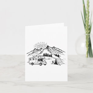 Camping Tee Tent Adventure And Campfire Mountain H Card