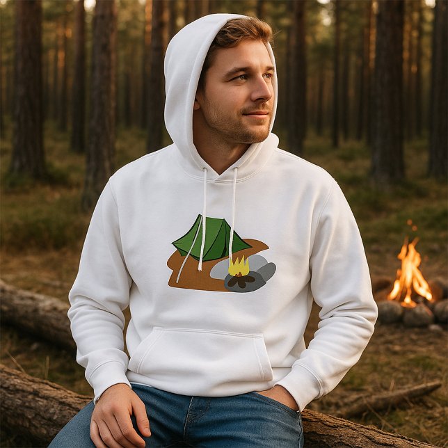 Camping Tent and Campfire Outdoor Adventure  Hoodie (Creator Uploaded)