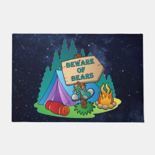 CAMPING TENT BEWARE BEARS DOORMAT