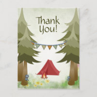 Camping Tent Campfire Trees Woodland Thank You