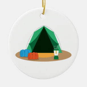 Camping Tent Ceramic Tree Decoration