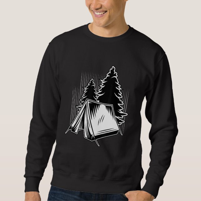 Camping Tent I Nature Travel Caravan Motorhome Cam Sweatshirt (Front)