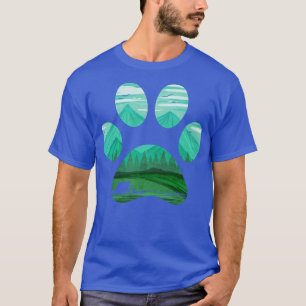 Camping Tent In A Dog Paw On Camping T-Shirt