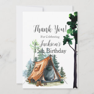 Camping Tent, Scene Birthday Thank You
