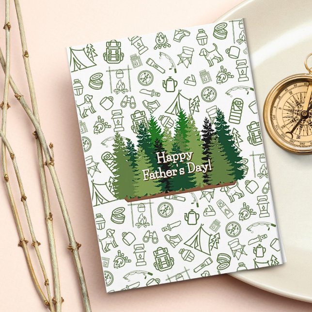 Camping-Themed and Nature Lover Father's Day Card (Creator Uploaded)