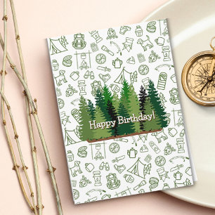 Camping-Themed and Nature Lover's Birthday Card