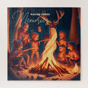 Camping Themed Art Making S'mores Jigsaw Puzzle