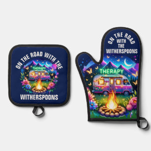 Camping Therapy  Oven Mitt & Pot Holder Set