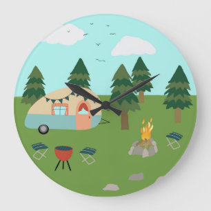 Camping Time Wall Clock