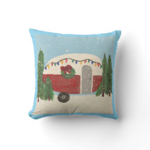 Camping trailer at Christmas