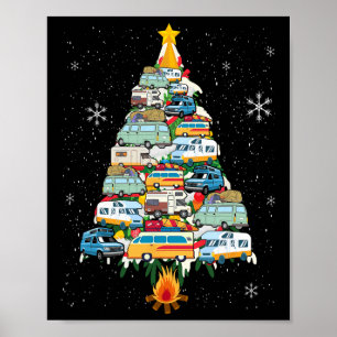 Camping Tree Lover Gift Co. Camper Christmas Tree Poster