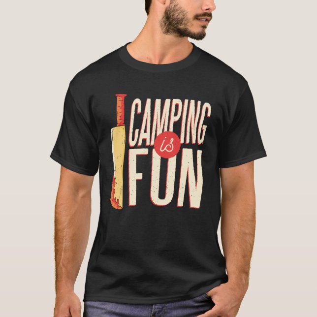 Camping Trip Bloody Knife True Crime Family Vacati T-Shirt (Front)